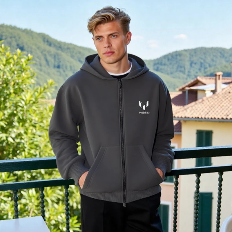 

Men's long-sleeved pullover, hooded sweatshirt, casual and fashionable sweatshirt, zipper pocket men's top, men's clothing
