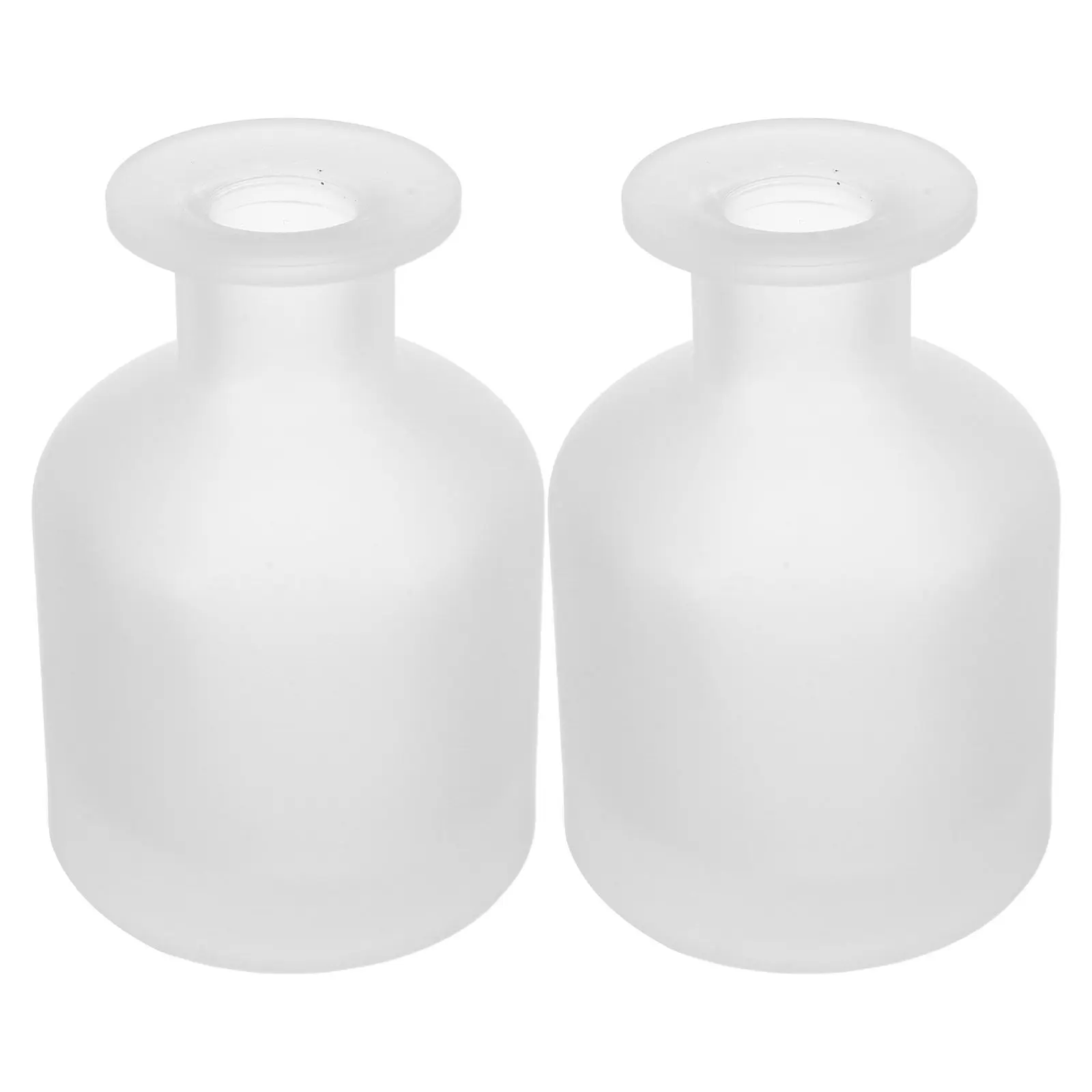 2Pcs Glass Diffuser Bottles Sleek Cylindrical Design Refillable Empty Reed Oil Diffuser Bottles for Aromatherapy Essential Oils
