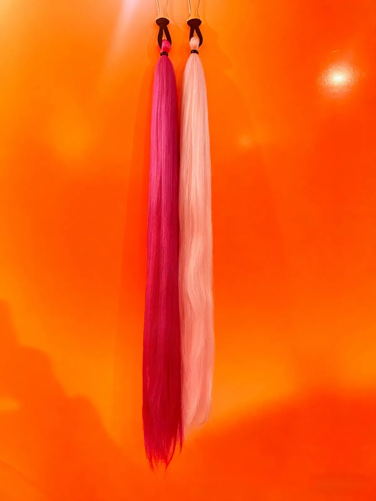 2026 vendas quentes rabo de cavalo reto sintético roxo diy trançado rabo de cavalo com faixa de borracha festival acessórios de cabelo para mulher