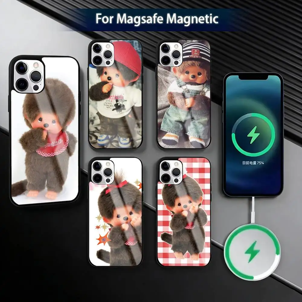 

Cute monchhichis-s Phone Case For iPhone17,16,15,14,13,12,11 Plus,Pro Magnetic For Magsafe Wireless Charging