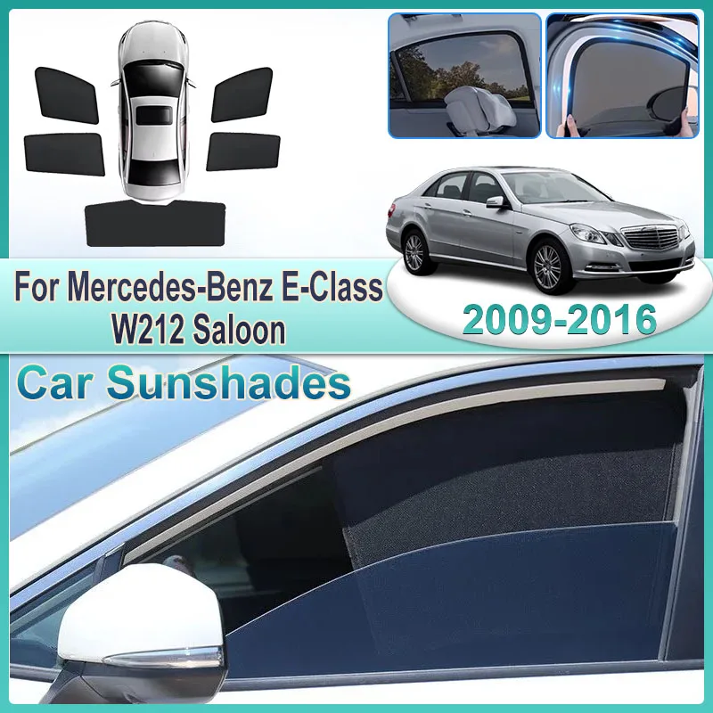 

For Mercedes-Benz E-Class W212 2011 Accessories Saloon 2009-2016 Full Mesh Magnetic Sun Visors Anti-UV Curtains Car Accessories