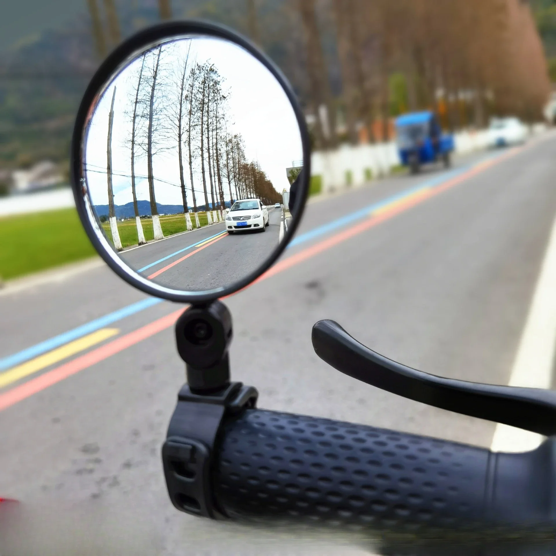 

Universal Bicycle Motorcycle Rearview Mirror 360 Rotation Adjustable Round Ellipse Rear View Mirrors For Road Bike Accessories