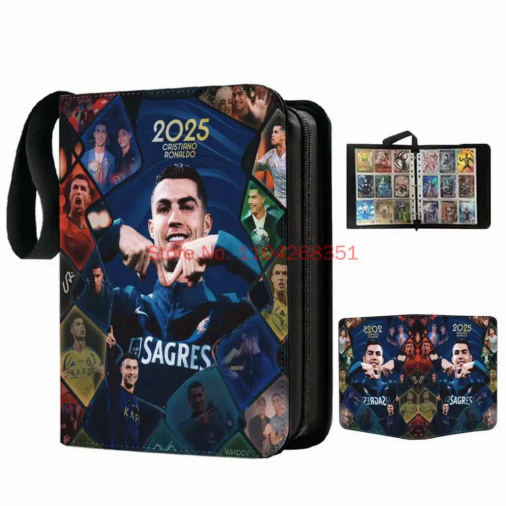 2026  Football Star Ronaldo Messi Mbappé 400/900pcs Album Book Folder Card Slots Collections Zipper Card Binder Toys Gifts - view 4