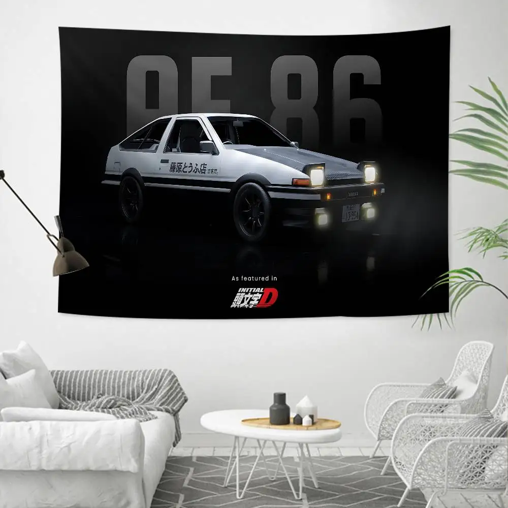 Car Anime Initial D Hanging Bohemian Tapestry Bohemian Wall Tapestries Mandala Cheap Hippie Wall Hanging