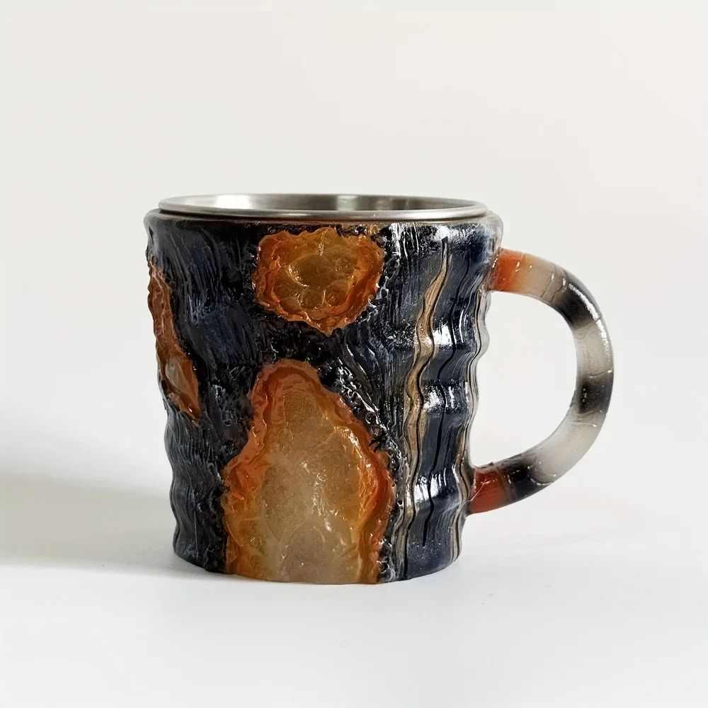 

Multi-Colored Imitate Mineral Crystal Coffee Mugs Heat Resistant 200ml Resin Crystal Decorative Mugs Elegant