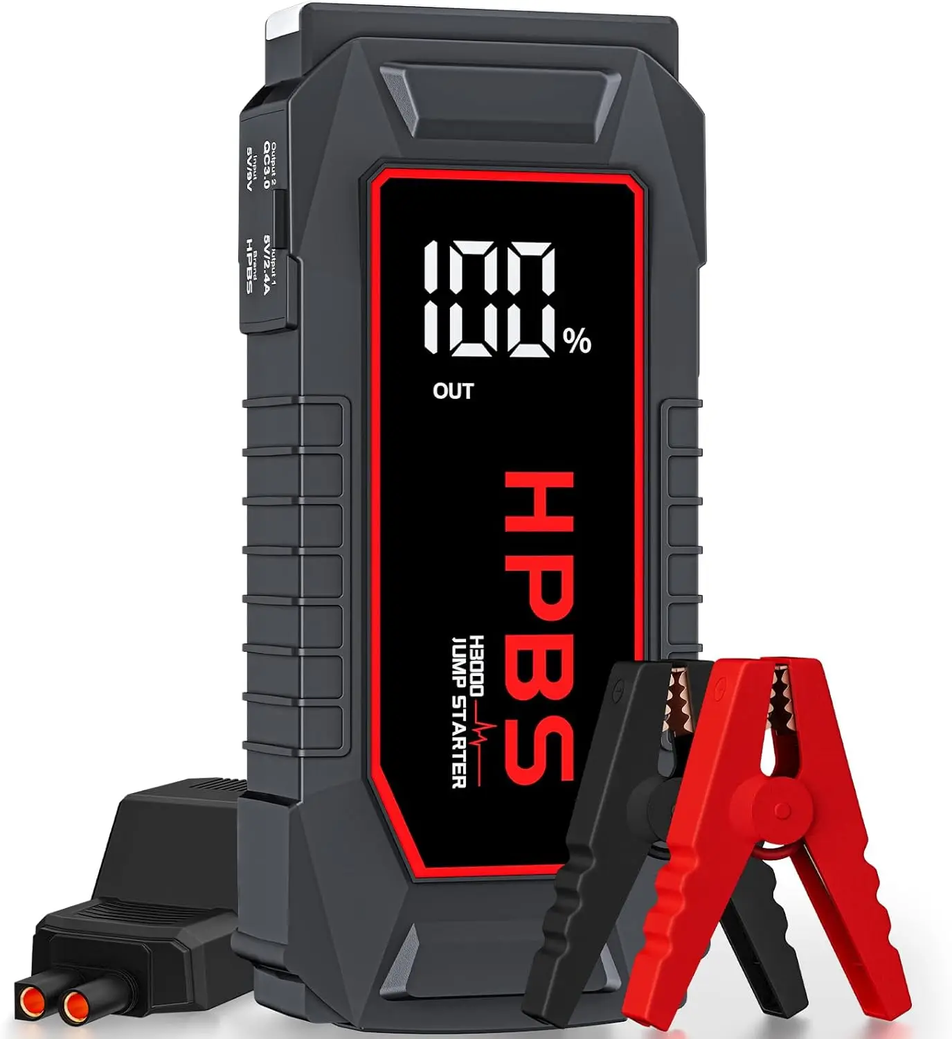

5500A Peak Car Battery Jump Starter for All Gas & 10L Diesel Engines, 12V Portable with LCD Display