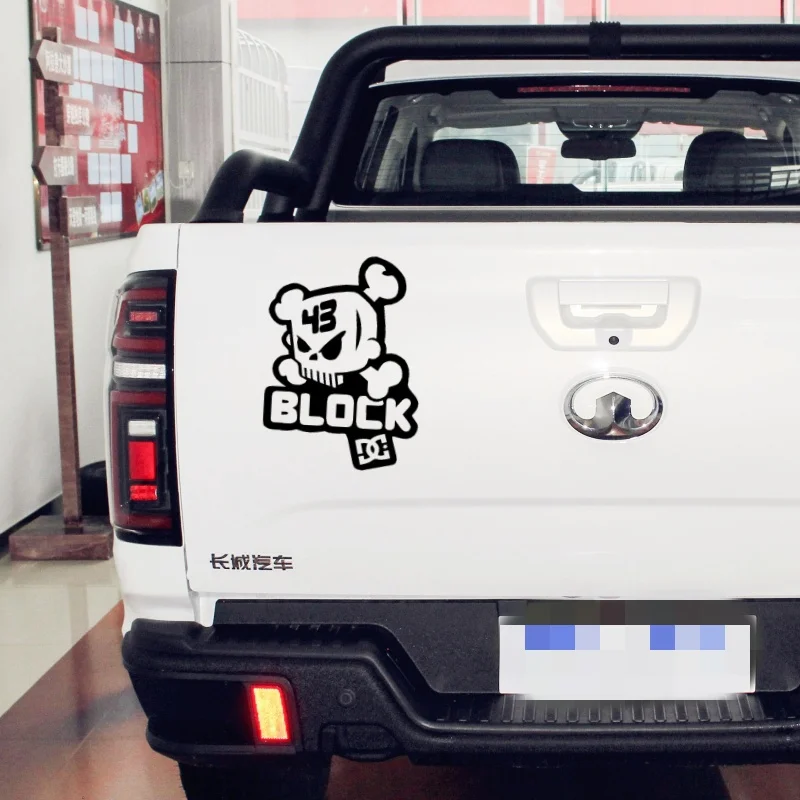 Car Stickers DC KenBlock Skulls Reflective Decoration For Fuel Tank Cap Windshield Trunk Bumper Motorcycle SkateBoard Laptop D40