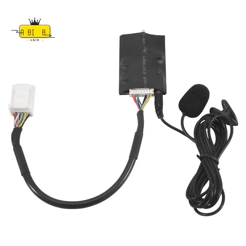 

ABIB -Car Radio Audio Adapter Bluetooth AUX Cable Microphone Handsfree Music Interface Disc Box For Toyota Camry Corolla RAV4