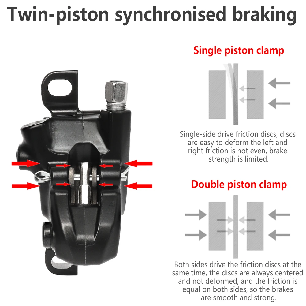 SHIMANO BL BR MT200 2-Pistons Mountain Bike Hydraulic Oil Disc Brake Left Front Right Rear Brake RT56 160/180MM Rotors