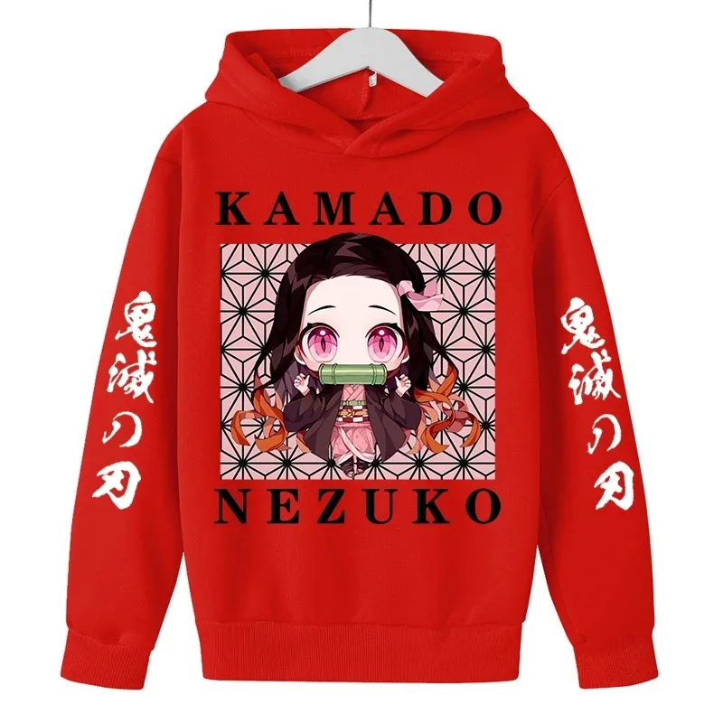 2023 Killer Hoodie Boys and Girls Hoodie Children\'s Clothing Hoodie Anime Kimetsu No Yaiba Nezuko Pullover