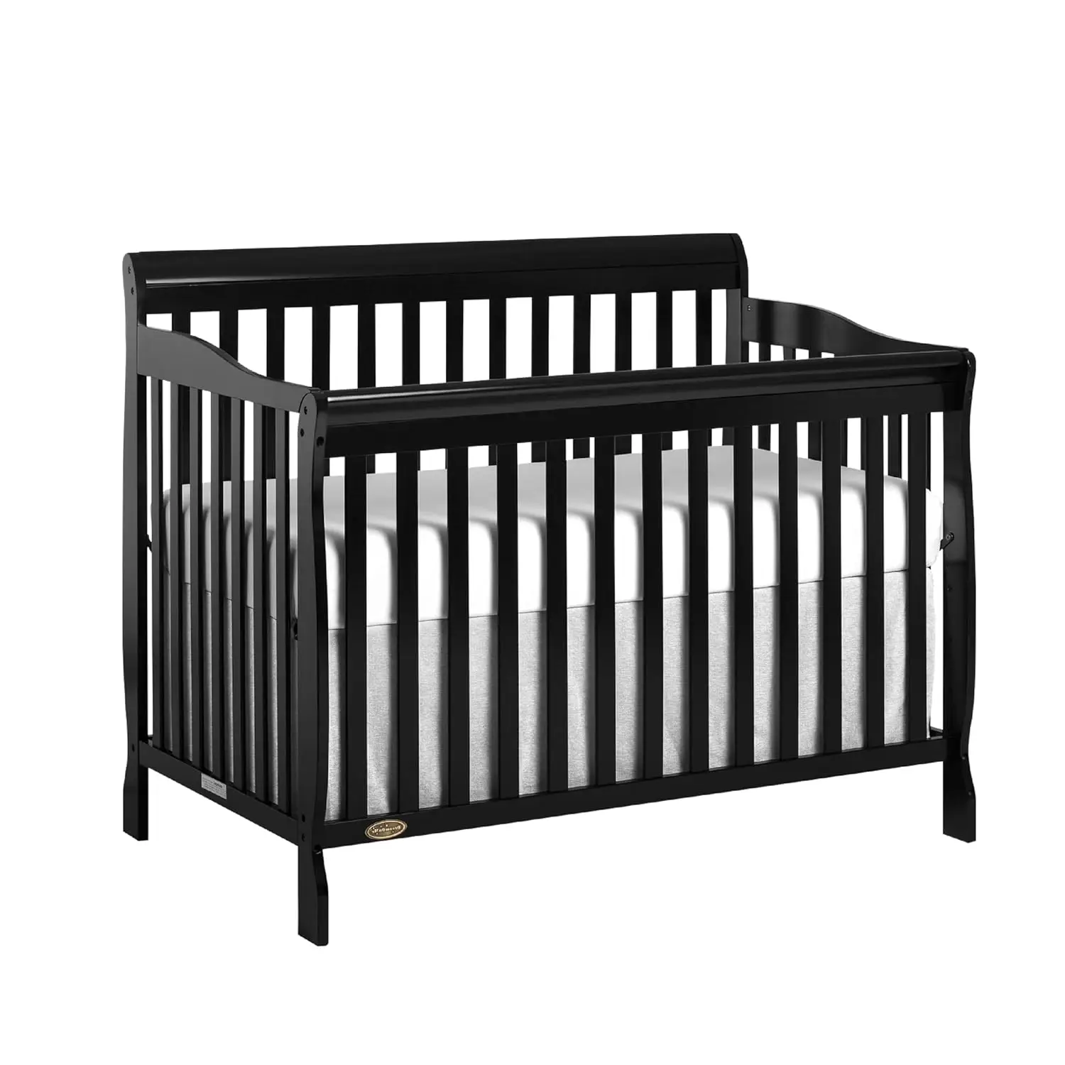 

Convertible Crib in Black, Greenguard Gold Certified , 50x36x44 Inch (Pack of 1)