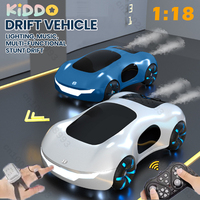 RC Drift Car 1/18 2.4G Remote Control Cars LED Mini RC Racing Car Toys Dual Spray with Music Gesture Sensing Stunt Vehicle