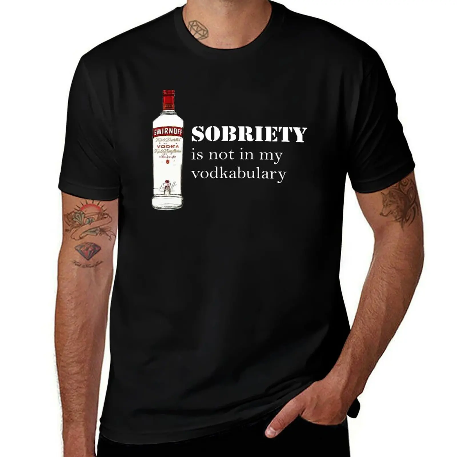 Is My Sobriety in Vodka, хлопковая бутылка Vodkabulary, 100% хлопок, не забавная футболка, футболки, 100% Smirnoff