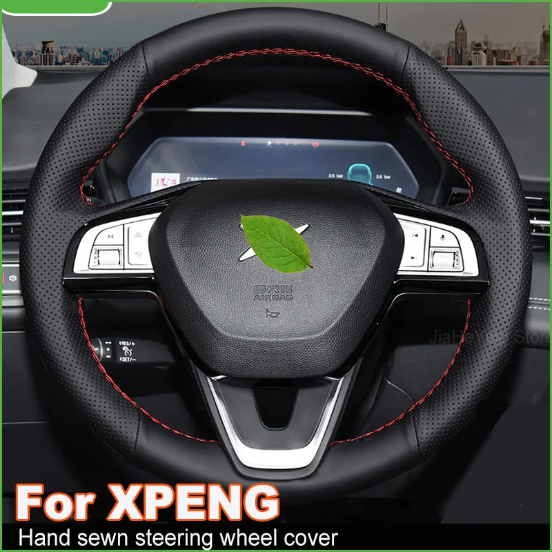 

Hand Sewing Leather Car Steering Wheel Cover For XPENG Xiaopeng P5 Pro 2021-2024 G3 G3i 2018-2023 Auto Interior Accessories