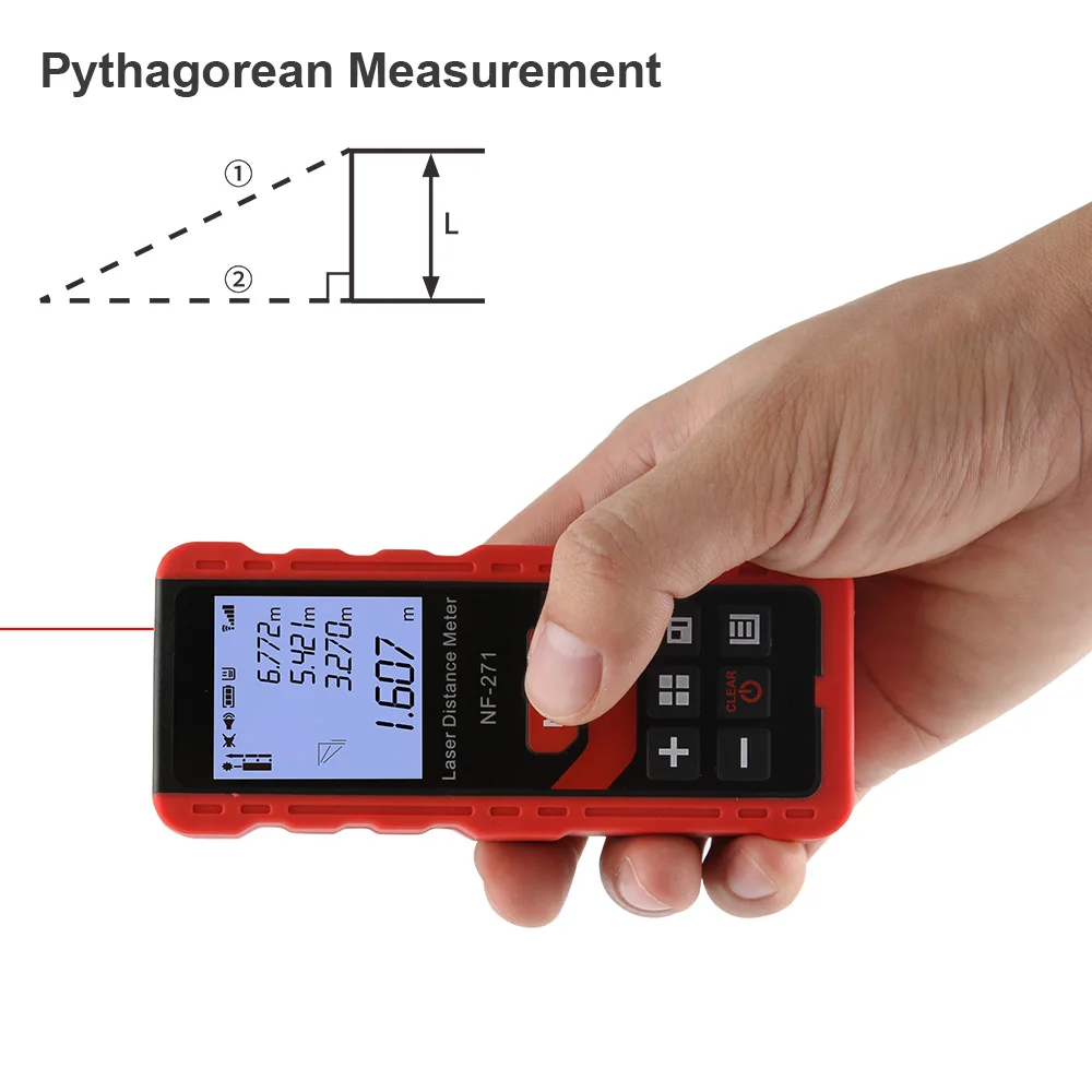 Noyafa NF-271-80M laser distance meter electronic roulette digital metro laser range finder measuring tape device tool