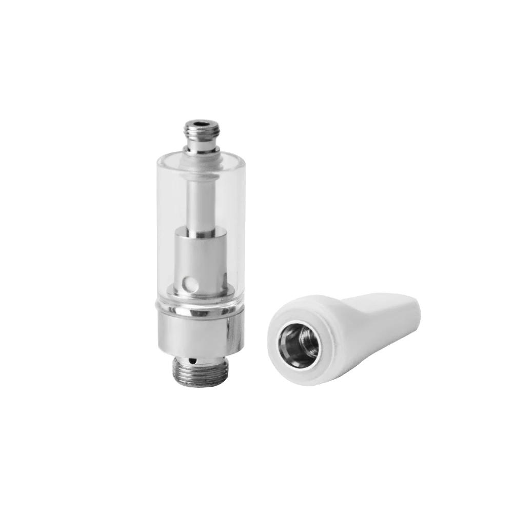 10pcs/Lot Longmada Empty Cartridges CBD Disposible Vape Atomizer 1.0ml Tank Ceramic Coil 510 Thick Oil Carts For Preheat Battey