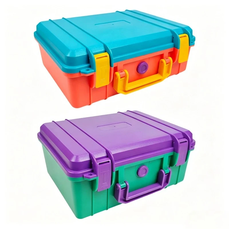 Hard Case Shockproof Lock Box Waterproof Tool Box Cameras Case for Equipment Protects Electronics Travel Repair Tool Outdoor