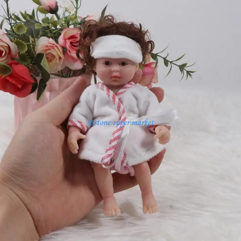 090B 6 Roleplay Girl Doll Reborns Toy Caucasian Infant Doll Great Garn para niños
