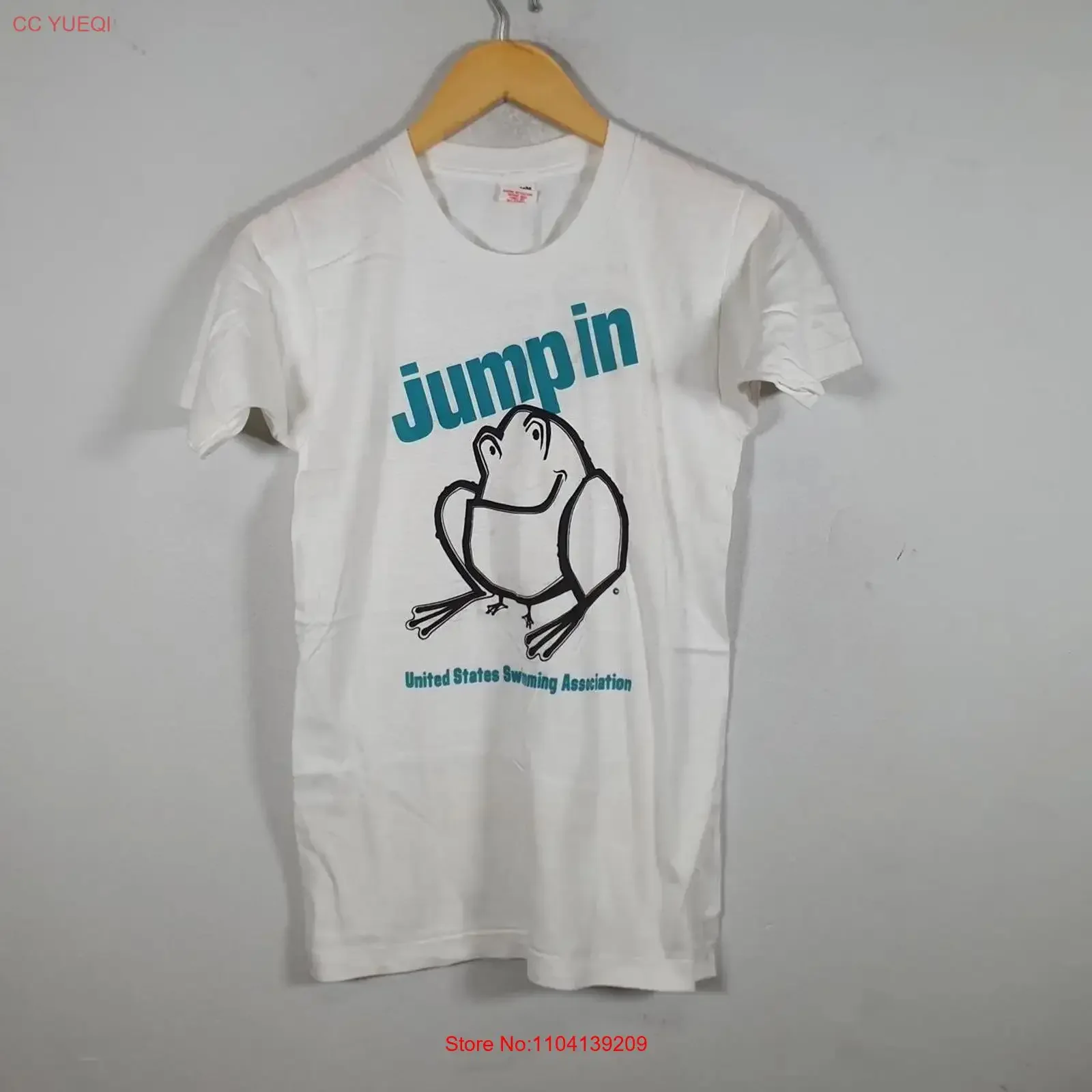 Collegiate Pacific United States Swimming Association T Shirt Women s L White long or short sleeves vintage Washed fashion