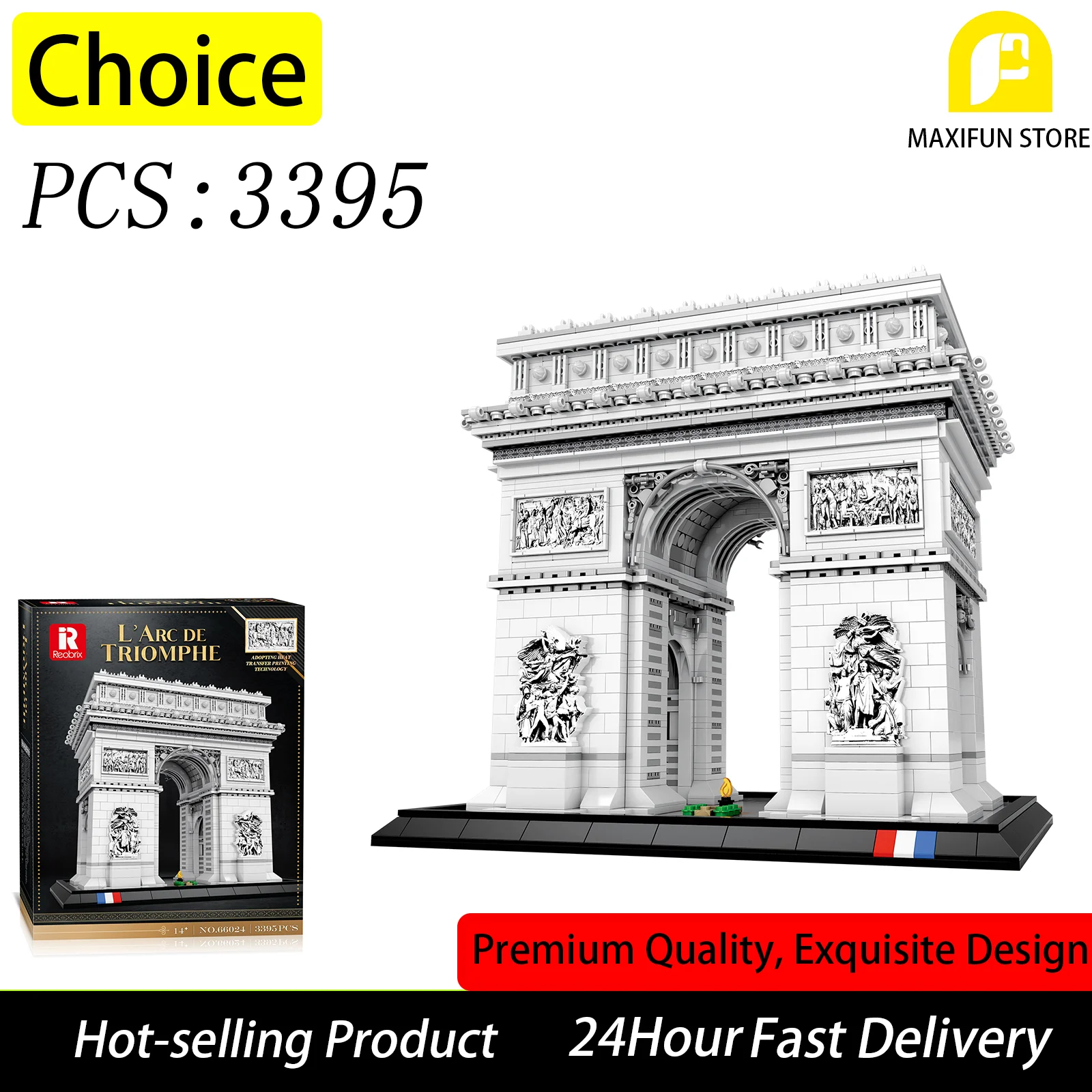 

MOC 3395PCS Triumphal Arch Building Blocks Landmark Architecture Series Educational Toys Creative Bricks for Display Gifts