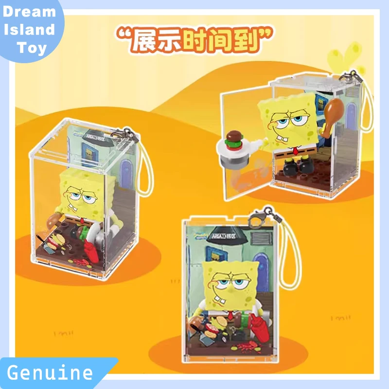 

Areax Кирпичная площадка Строительные блоки Губка Боб Квадратные штаны Один день Biqibao Портативная подвеска Игрушка Подарочный дисплей Декоративный мультфильм