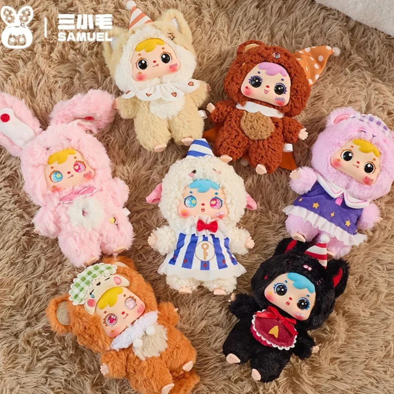 Samuel's drei kleine Haare schlafen zwischen einer Reihe Blindbox-Puppen, Puppenanhänger, dekorative Ornamente, Blindbox, Geschenk für Frauen