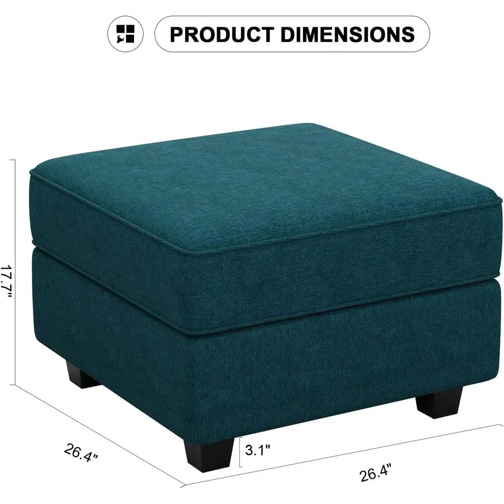 Fabric Modular Sectional Sofa Storage Ottoman Module Couch Side Sectional Free Configuration Ottoman