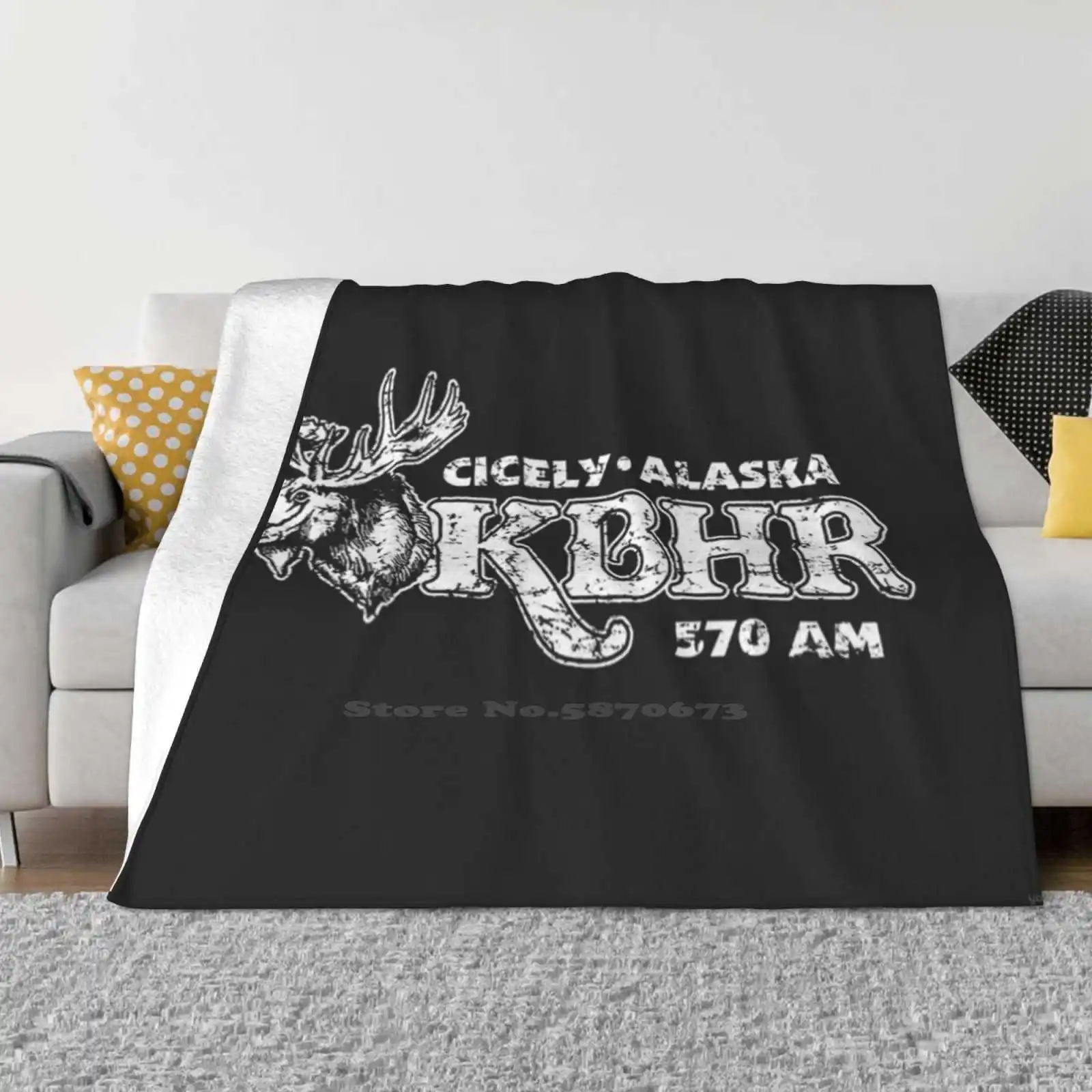 Untitled Fashion Soft Warm Flannel Blanket Tv Northern Exposure Memorabilia Radio Kbhr Chris In The Morning Logo