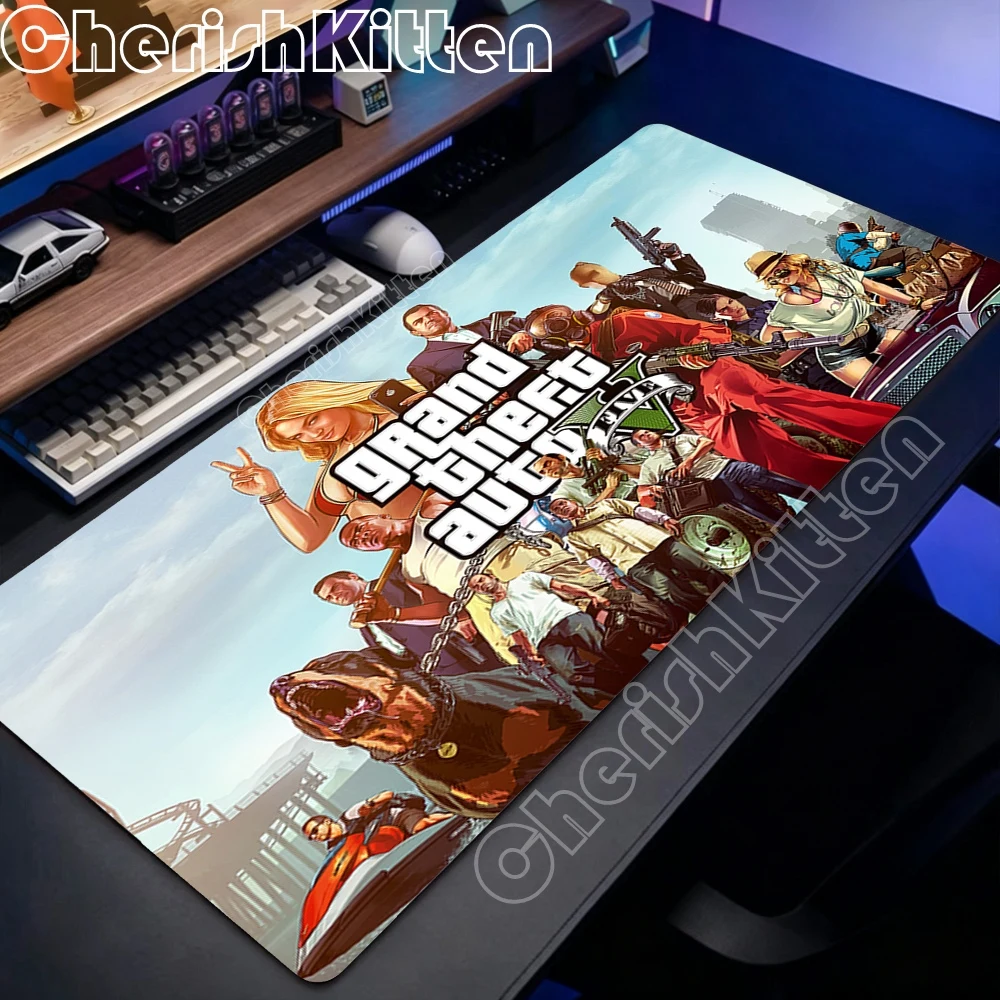 Коврик для мыши XXL Grand Theft Auto GTA, аксессуары для геймеров, компьютерные и офисные принадлежности, резиновый противоскользящий коврик для мыши, большой коврик, подарок парню
