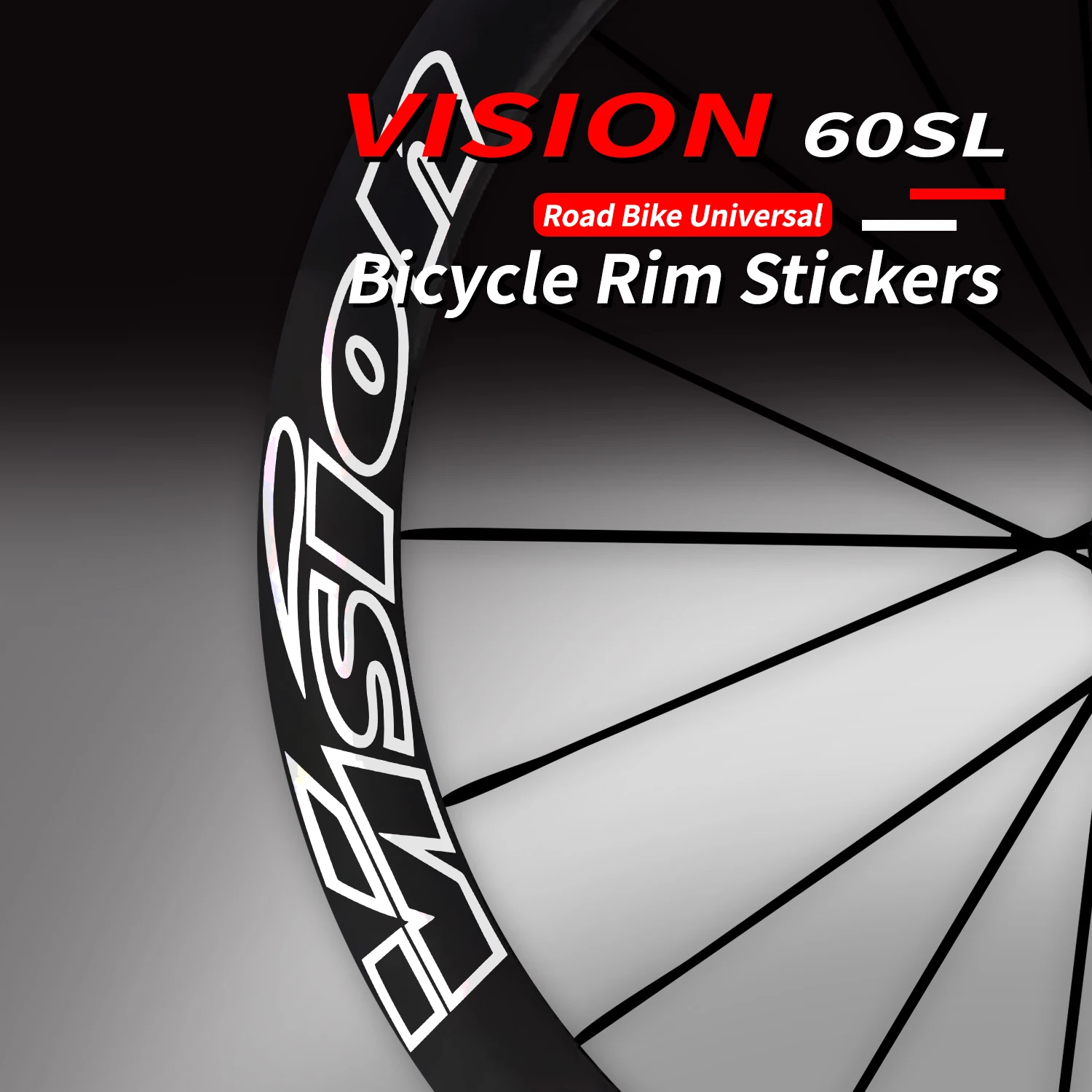Blade Stickers Bike Loop Bike Rainbow Pattern 7, 76 * 1, 22 Inch Axle Cover Best Rider Gift for Motorcycle Helmet Car