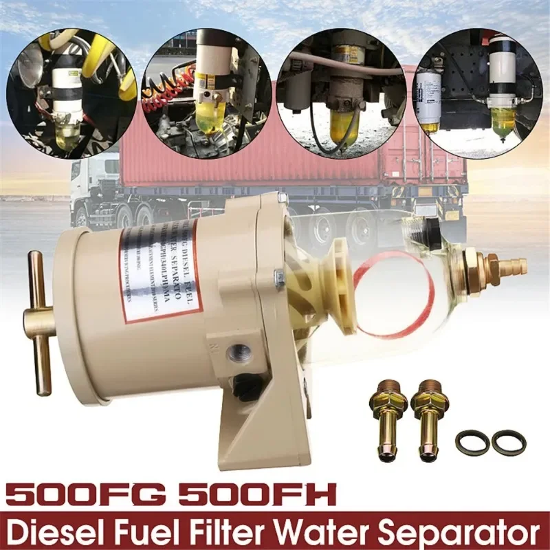 500FG 500FH Fuel Filter Marine Engine Fuel Diesel Fuel Filter Oil Water Separator for Light Trucks Large Cars Car Accessories