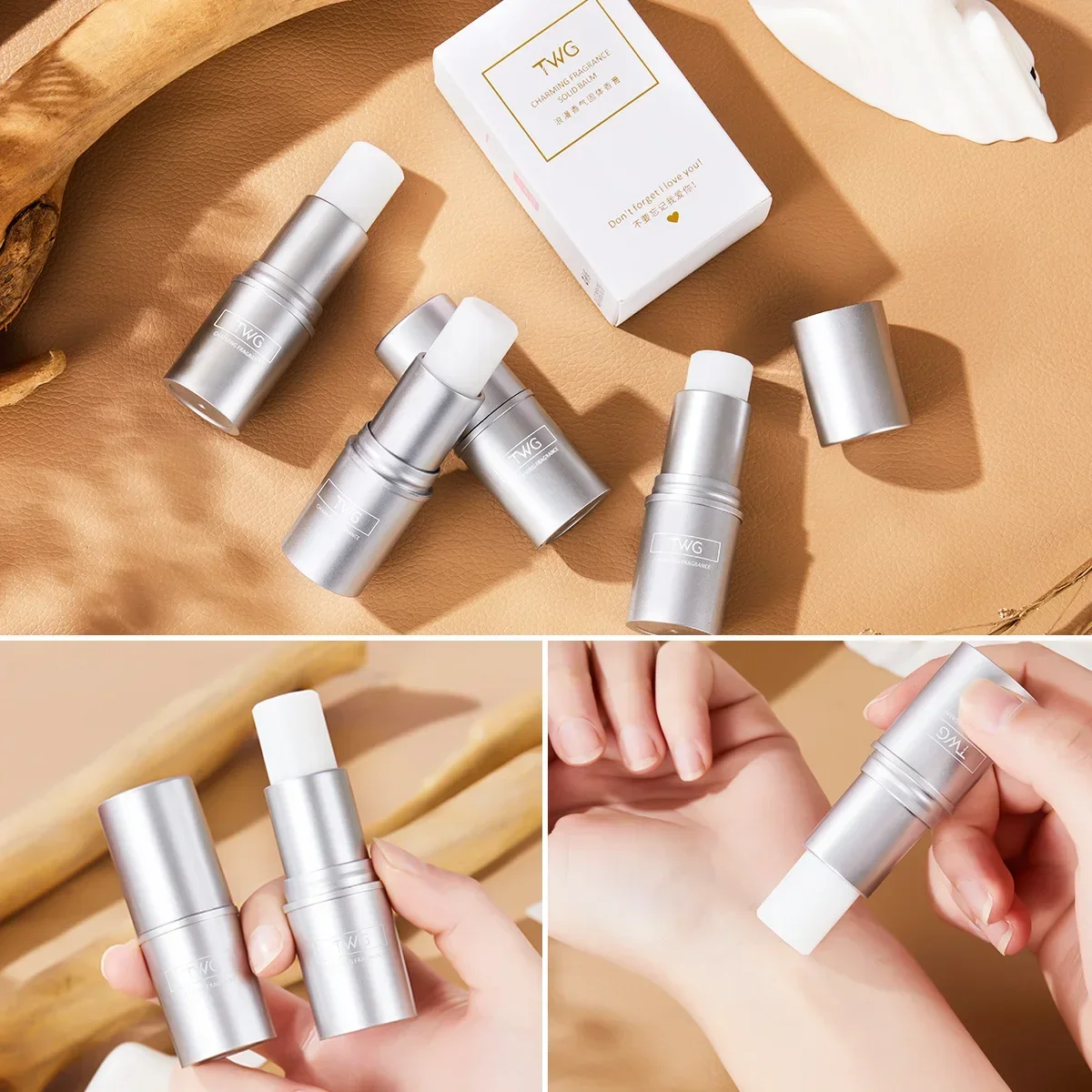 Solid Perfume Stick Female Light Fragrance Lasting Antiperspirant Perfume Stick Student Male and Female Portable Body Balm