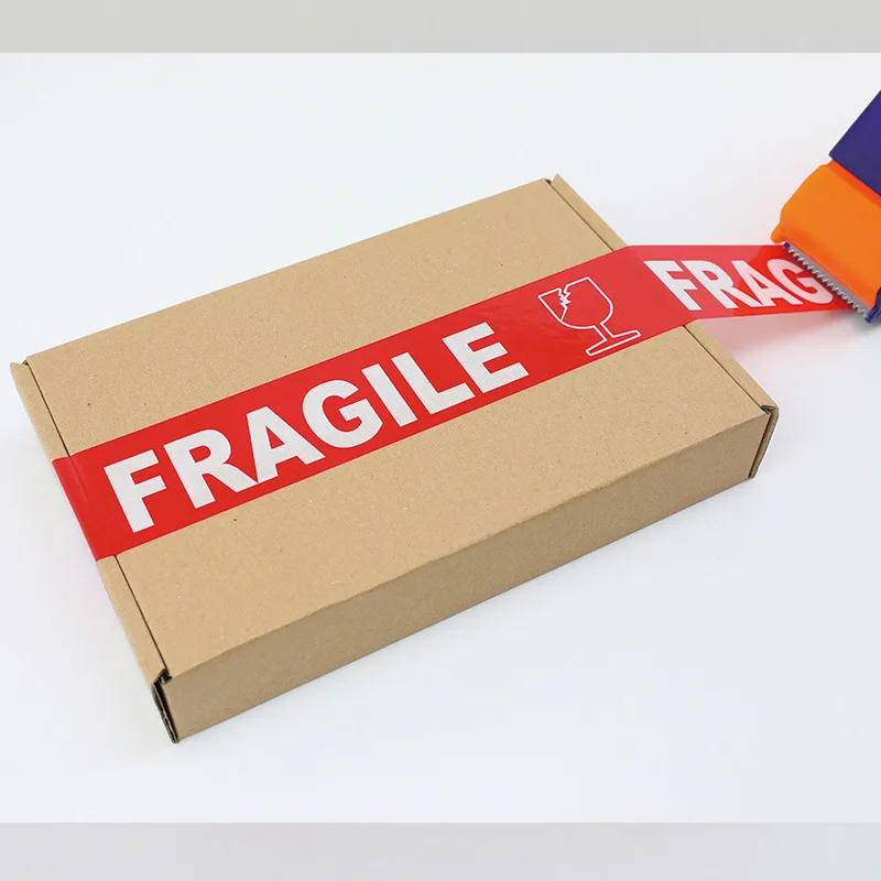 Fragile Adhesive Tape for Box Office Moving Packaging Shipping Carton Box Shipping Sealing Tape Kraft Paper Packaging Tape