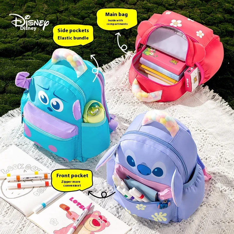 Disney Original New Children'S Backpack Luxury Brand Fashion 3-6 Years Old Children'S Schoolbag 3d Cartoon Children'S Schoolbag