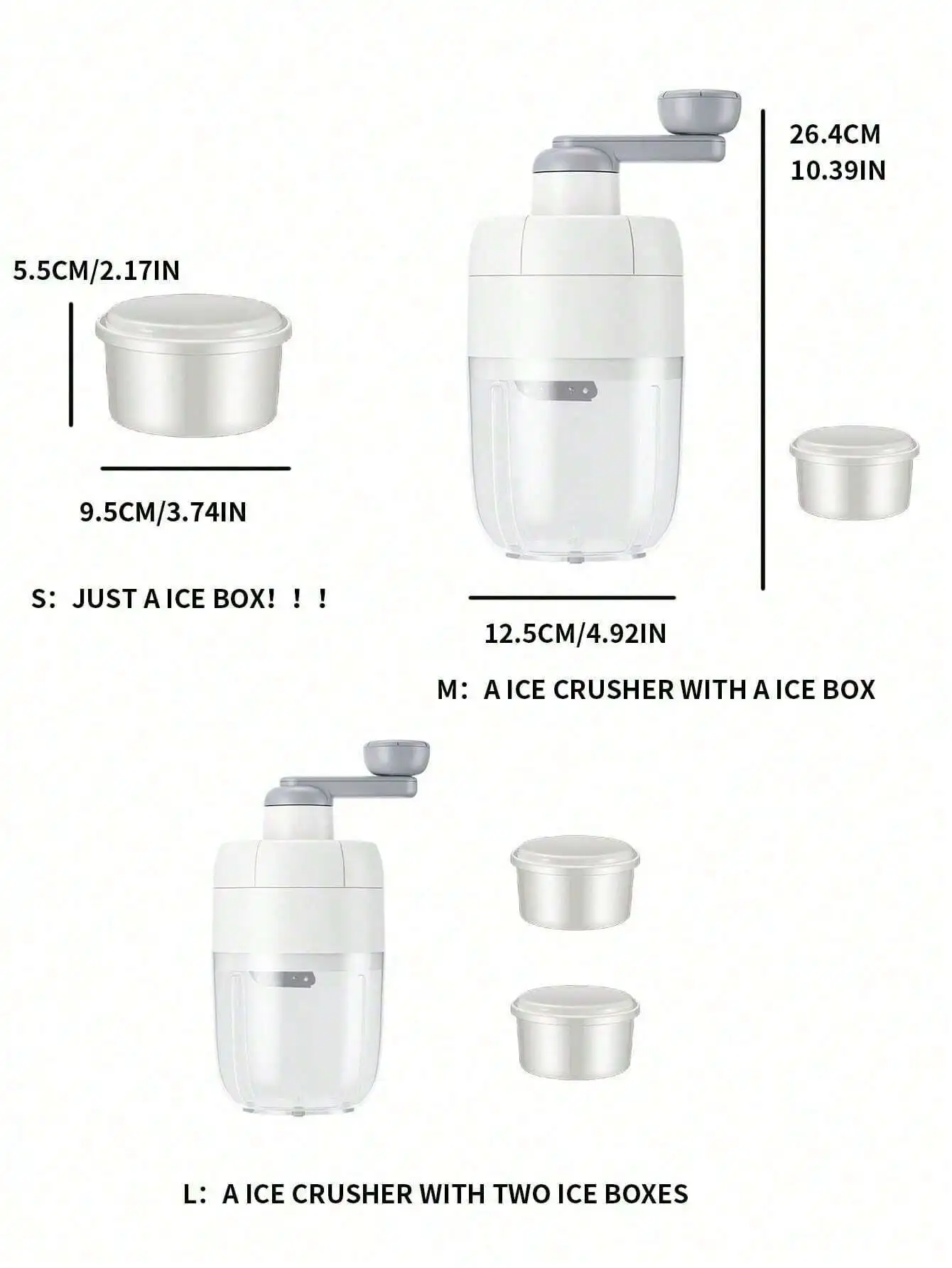 1 шт. портативная ручная дробилка для льда «сделай сам», минималистичный и модный дизайн, бритва для льда и лоток для льда можно приобрести отдельно или C