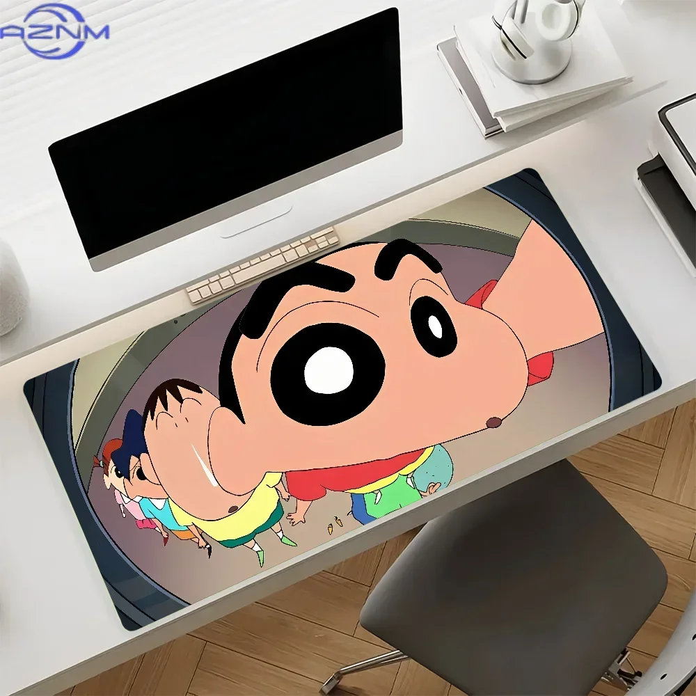 Anime Crayon Shin-chan Close Up Friends Large Mousepad Rubber Non-Slip Extended Gaming Desk Mat Keyboard Pad for PC Gaming Offic