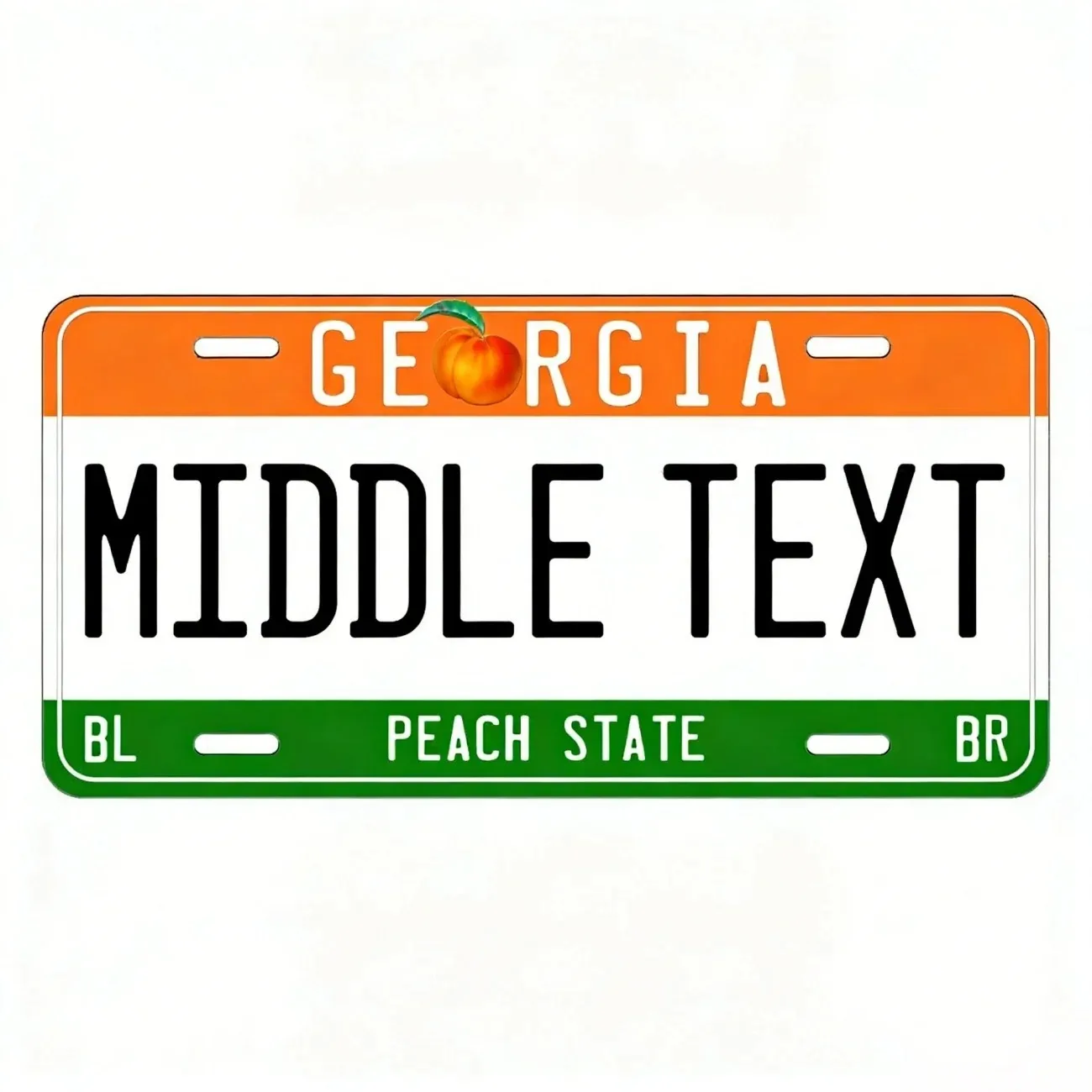Custom Peach State Georgia Metal Sign Home Decor Dustproof Waterproof