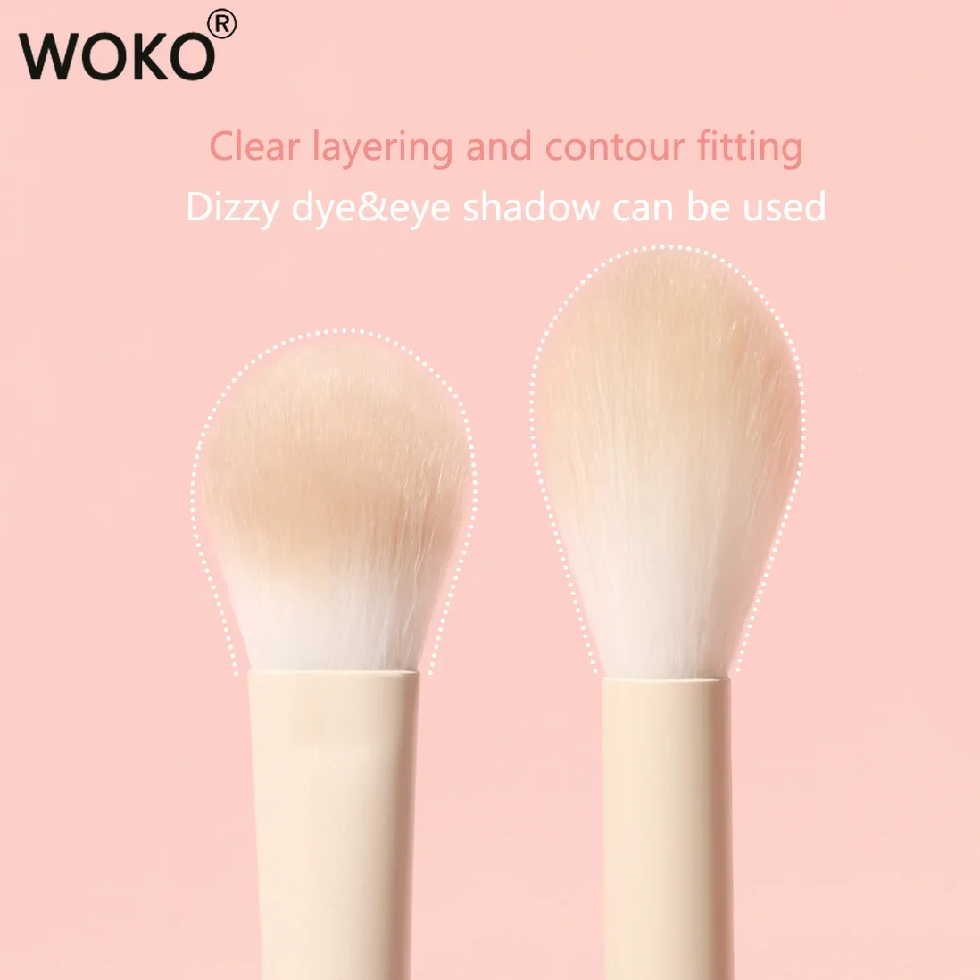New Pink Slope Eyeshadow Brush Flame Highlighter Brush Fiber Hair Fluffy Eyeshadow Crease Blending Eye Contour Makeup Tool