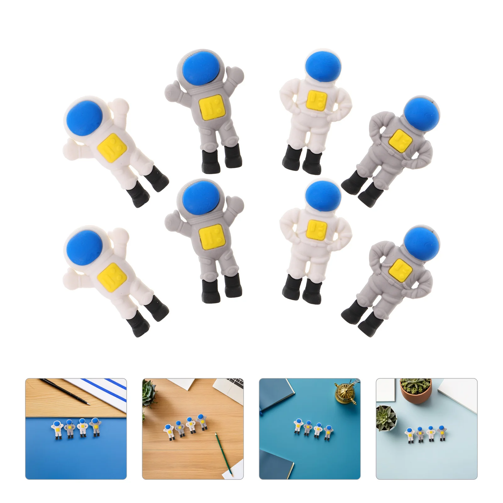 

48pcs Astronaut Space Themed Pencil Erasers For School Supplies Classroom Party Favors Mini Erasers Bulk Set
