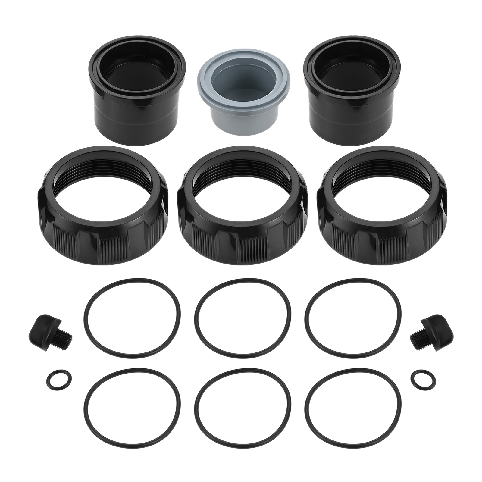 R0452100 Pump Union Tailpiece Kit with Tailpiece Nut O- Ring Drain Plug for Pool and Spa 3-Port Cell Water Purification System