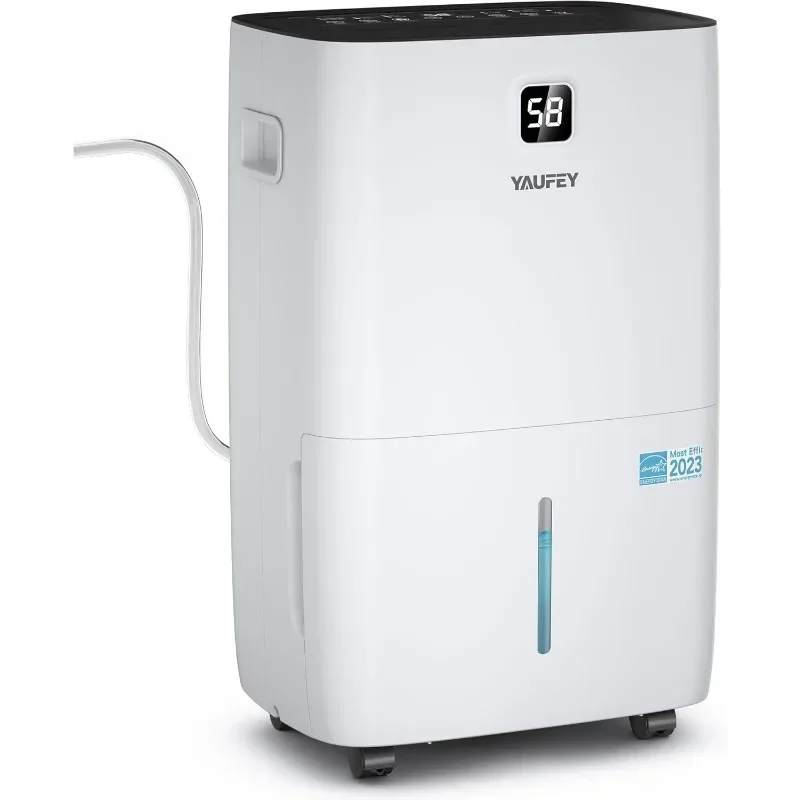 Yaufey 150 Pints Energy Star Dehumidifier with Pump for Home, Basement and Large Room up to 7000 Sq. Ft., With Drain Hose, Timer