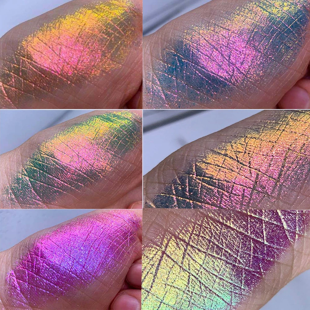 Magic Mirror Chameleon Nail Powder Glitter Aurora Eyeshadow Pearlescent Powder Chrome Pigment Rubbing Dust Manicure Decoration