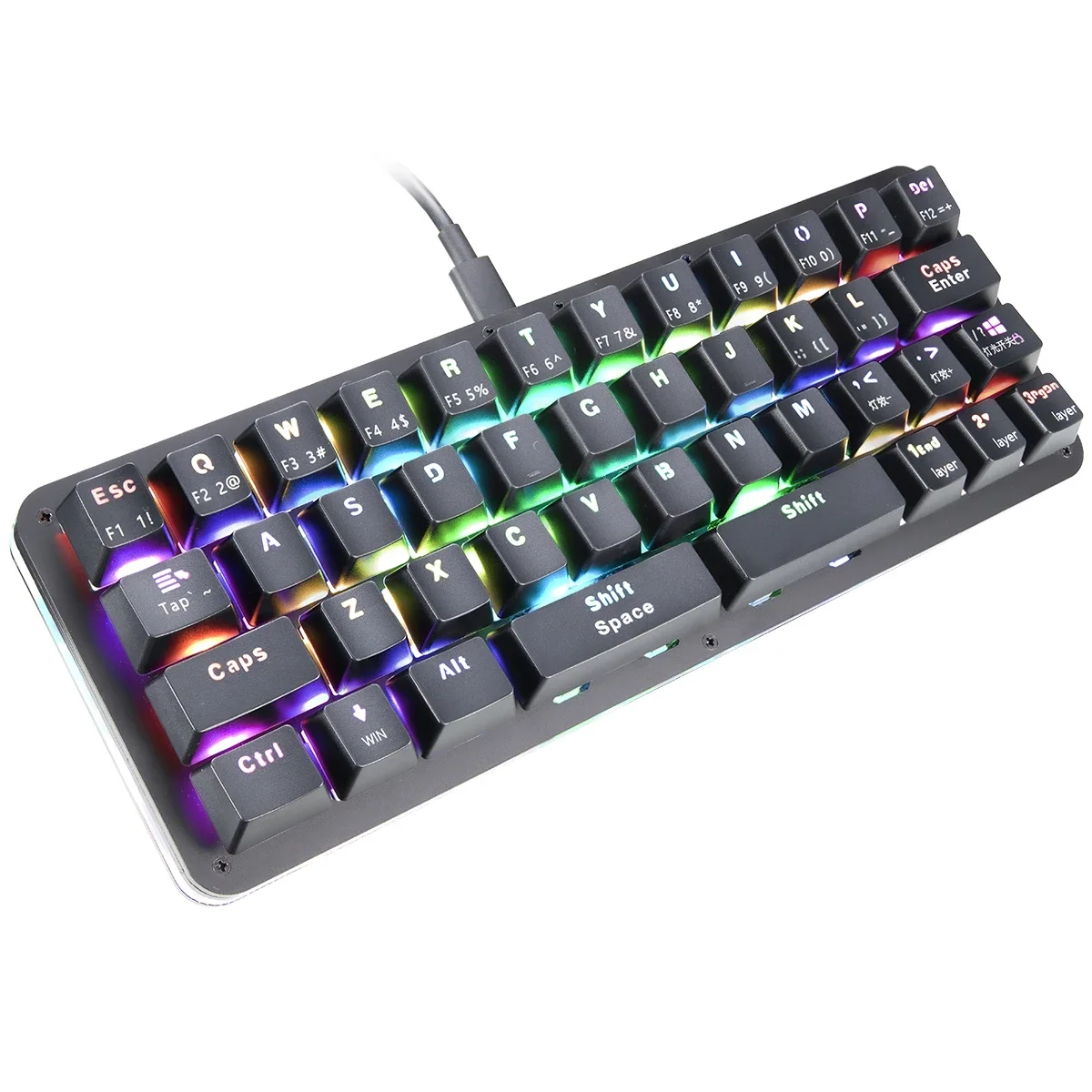 MINI 42-key Mechanical Keyboard Portable Multi-function Customized Keyboard 40% Layout Personality Gaming Mechanical Keyboard