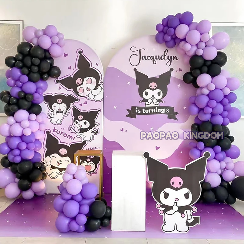 Sanrio Kuromi Balloon Garland Arch Kit Party Decorations Cinnamoroll Kuromi Birthday Party Mymelody Balloon Kids Gifts Toys