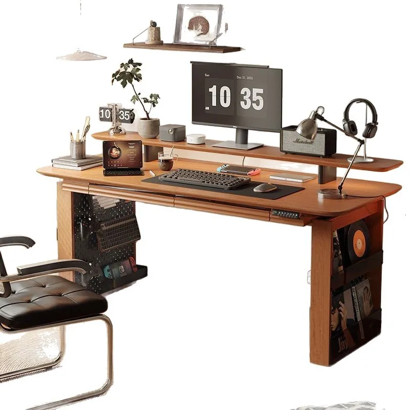 

Lifting desk Solid wood Nordic Japanese home home desk Learning smart electric computer desk