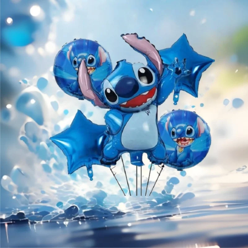 

Disney Lilo Stitch Воздушный шар на день рождения Декор для вечеринки Стич Топперы для торта Розовый Синий Гавайский тематический набор для свадьбы, новогодние украшения