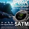 2025 GPS 스마트 시계 남자 5ATM IP69K 방수 내장 듀얼 밴드 GNSS 나침반 고도계 기압 군사 스포츠 Smartwatch 3