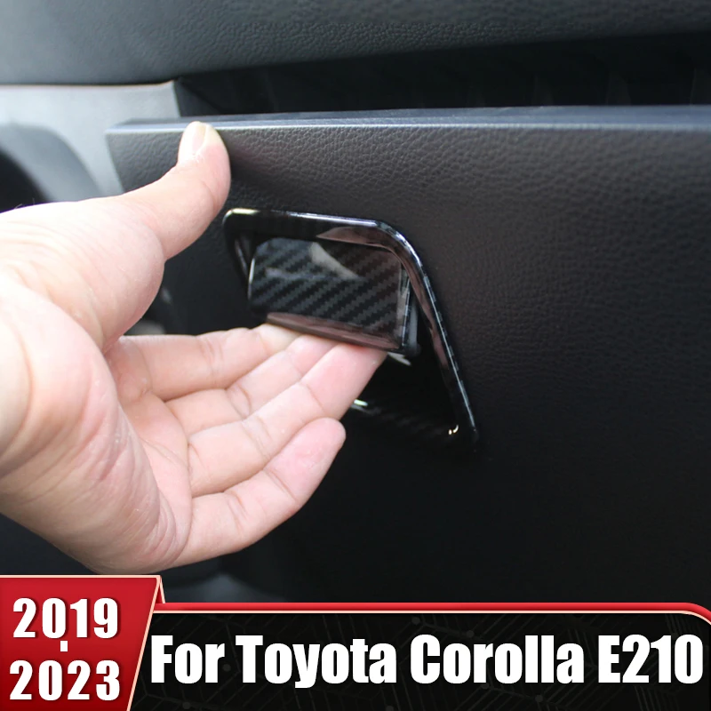 

For Toyota Corolla E210 2019-2021 2022 2023 Stainless Car Copilot Storage Glove Box Frame Handle Handrail Cover Trim Stickers