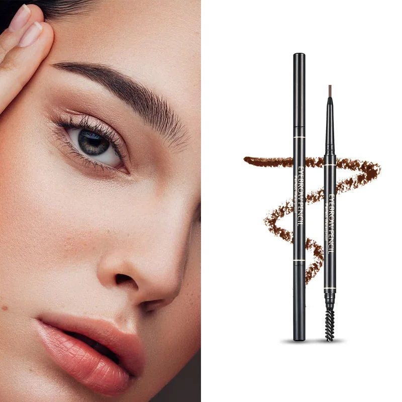 Waterproof Natural Long Lasting Paint Tattoo Eyebrow Black Brown Eyebrow Pencil With Brush Makeup