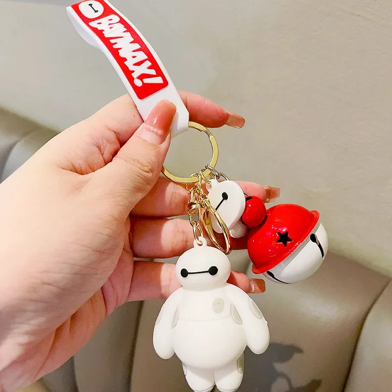 Disney-Baymax Cartoon Chaveiros para Meninos e Meninas, Big Hero Produto, Necessidades Diárias Acessórios Presentes, 6 Chaveiro